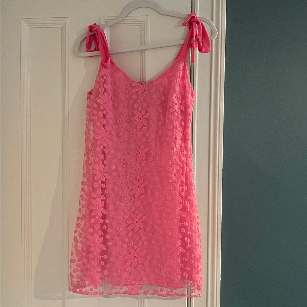 Francesca's Collections Pink Floral Mini Dress